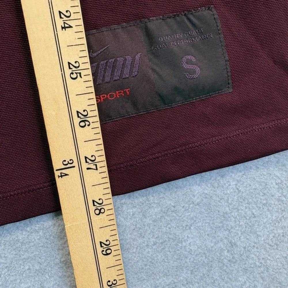 Nike X Skims Top Womens XS Maroon Currant V Neck Oversized Tee Sport New